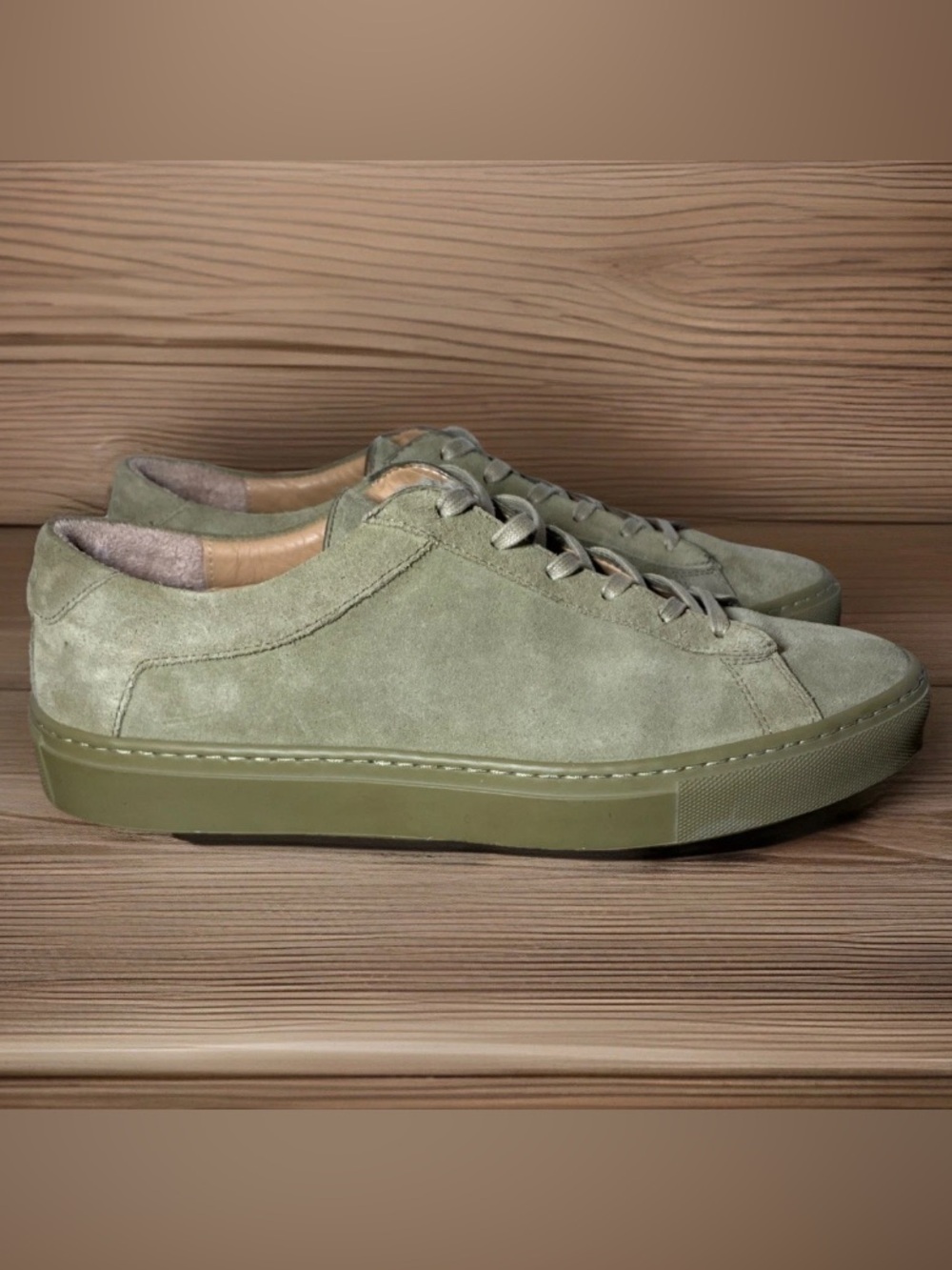 KOIO Capri Green Suede Leather Shoes Made in Italy Mens Sz 10 Luxury Style